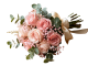 Soft Pink Rose Bridal Bouquet with Eucalyptus