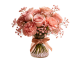 Blush Pink Rose & Carnation Vase Arrangement with Baby's Breath